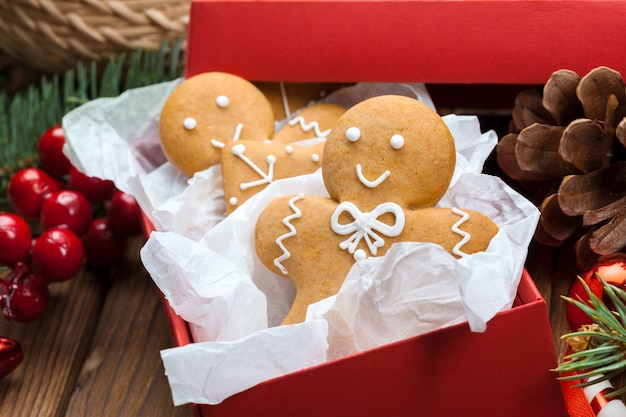 Christmas homemade gingerbread man cookies