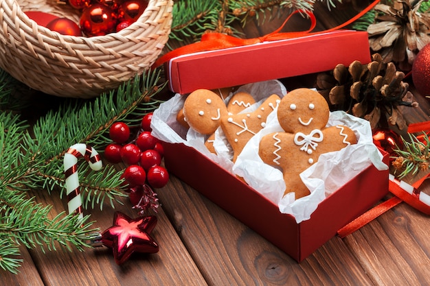 Christmas homemade gingerbread man cookies