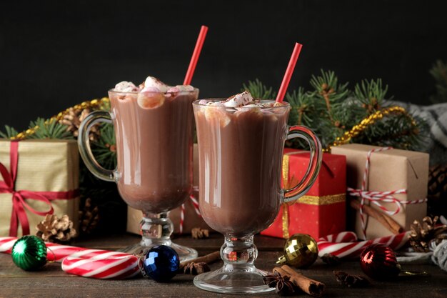 Christmas Hot cocoa with marshmallows