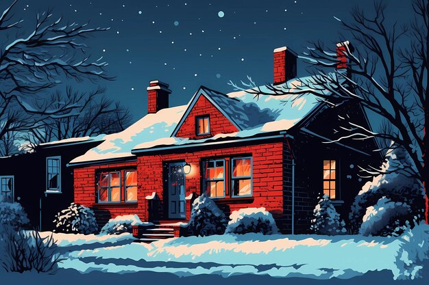 Christmas house exterior christmas decorations winter desktop background christmas card