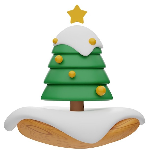 Christmas icon 3d rendering on isolated background