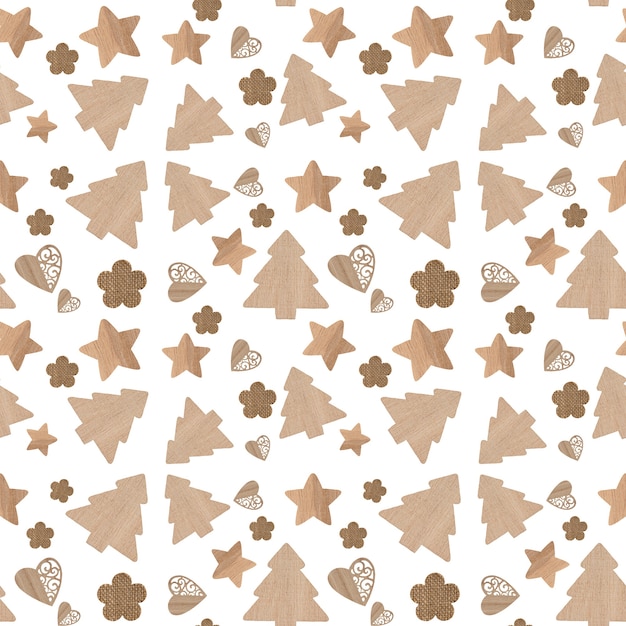 christmas icons seamless pattern white background