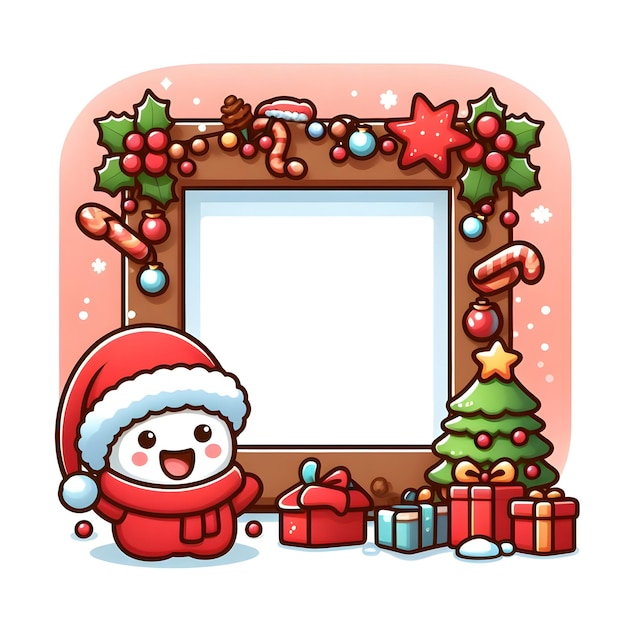 Christmas Illustration Frame Background