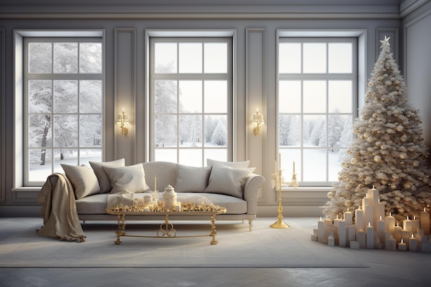 Christmas interior living room