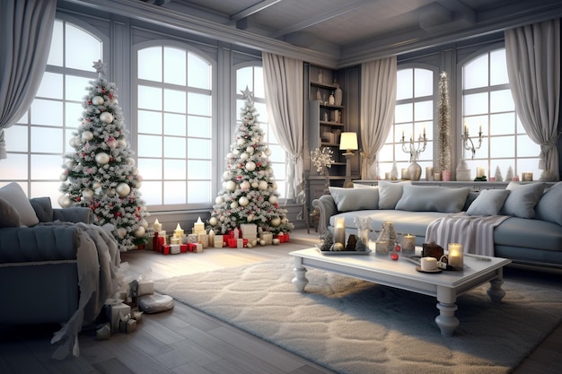 Christmas interior living room