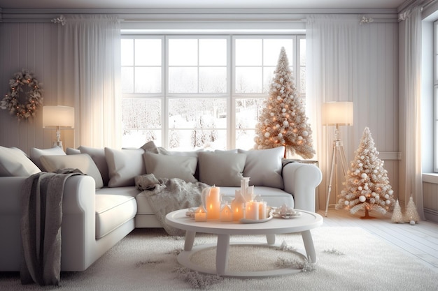 Christmas interior living room