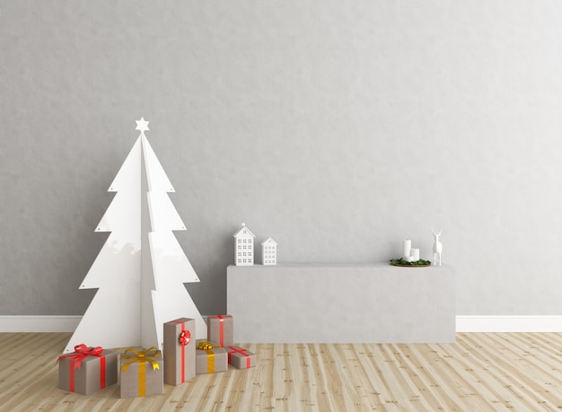 Christmas interior - wall design background