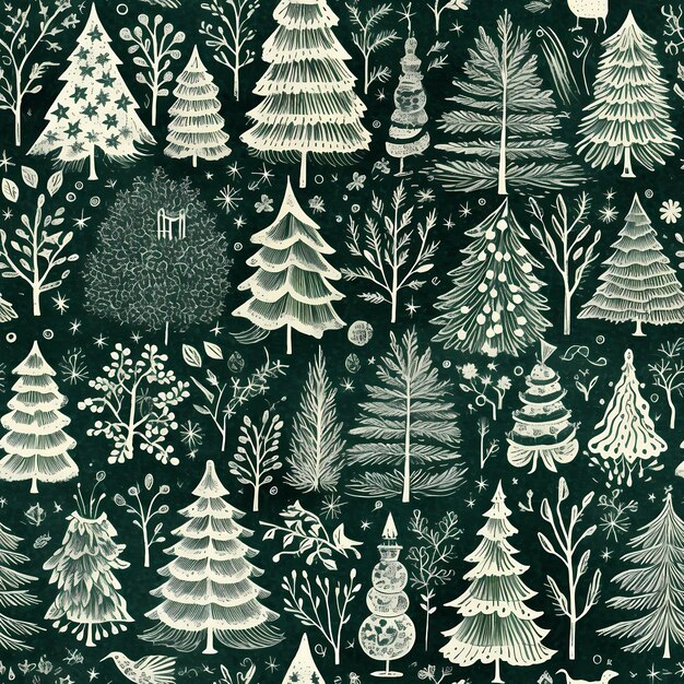 Christmas is here Varied Pattern of Tree