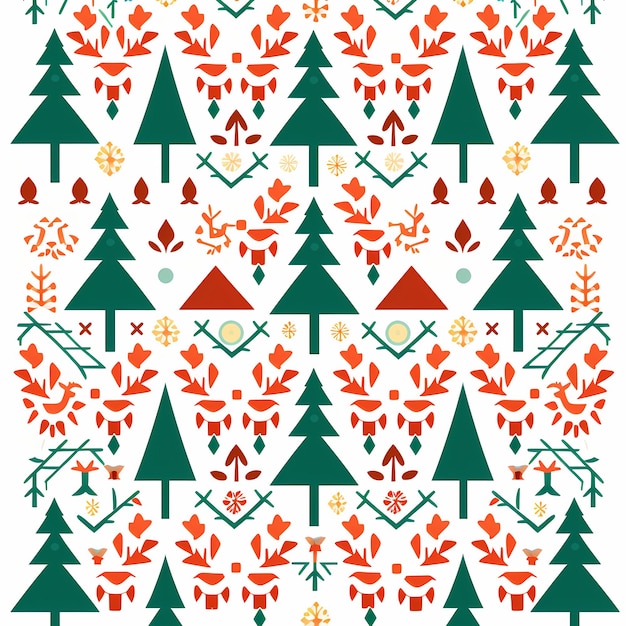 Christmas is here Varied Pattern of Tree