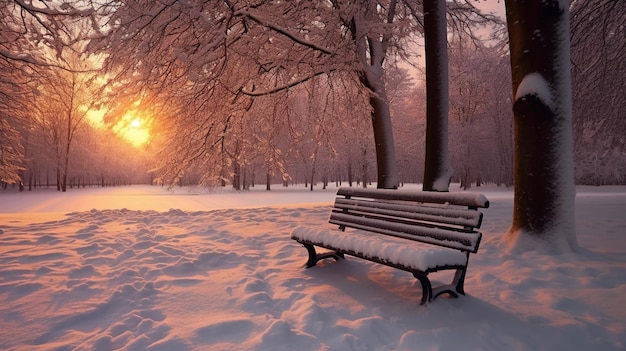 저녁 SceneAi에서 눈사람 겨울 풍경 전나무 가지와 함께 눈에 크리스마스 랜턴 생성