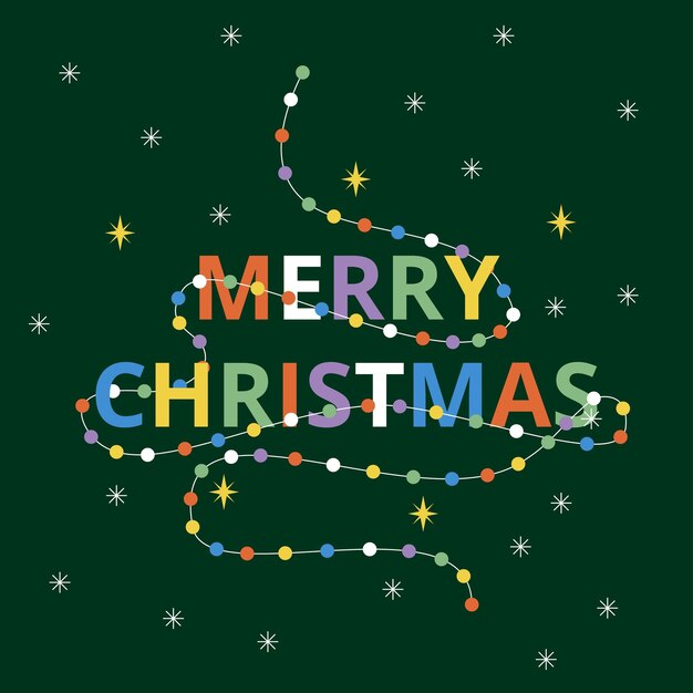 Photo christmas lettering poster