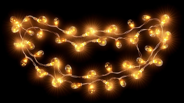 Christmas lights Christmas background with Golden light decoration Christmas lights