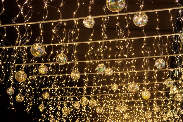 クリスマスの街の街灯 クリスマスの都市装飾