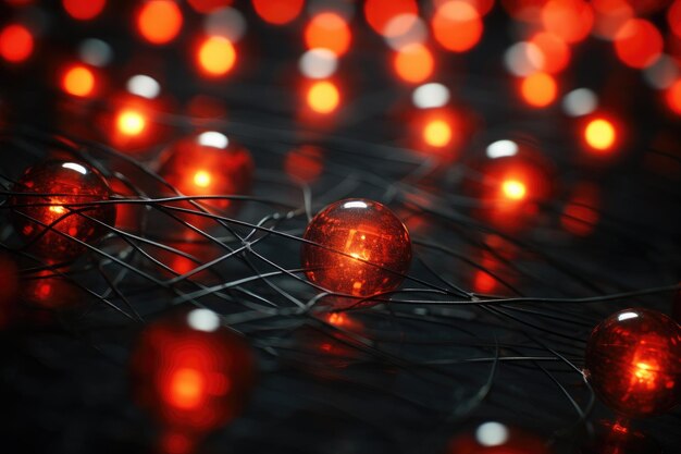 Christmas lights with shallow depth of field Christmas and New Year background