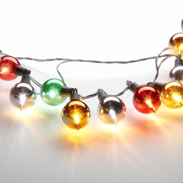 Christmas lights with transparent background high quality