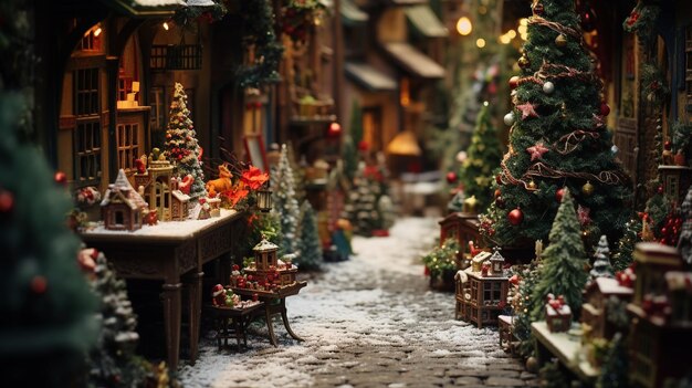 Photo christmas market hd 8k wallpaper stock photographic image