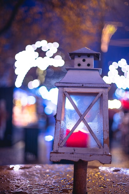 Christmas market in Salzburg decoration lights and city flair