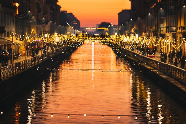 Christmas In The Milan's Canal