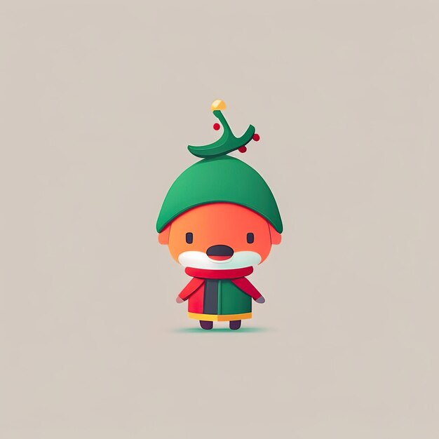 Photo christmas minimalist mascot generative ai