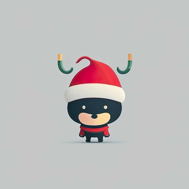 Christmas minimalist mascot Generative AI