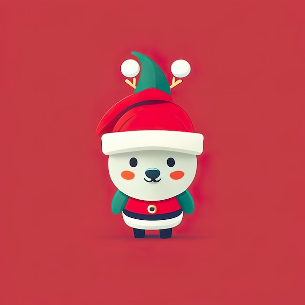 Christmas minimalist mascot Generative AI