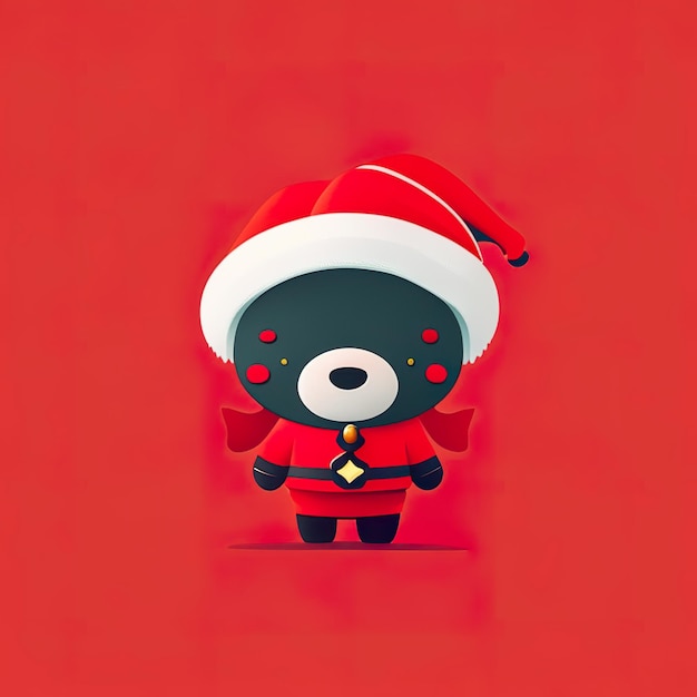 Christmas minimalist mascot Generative AI