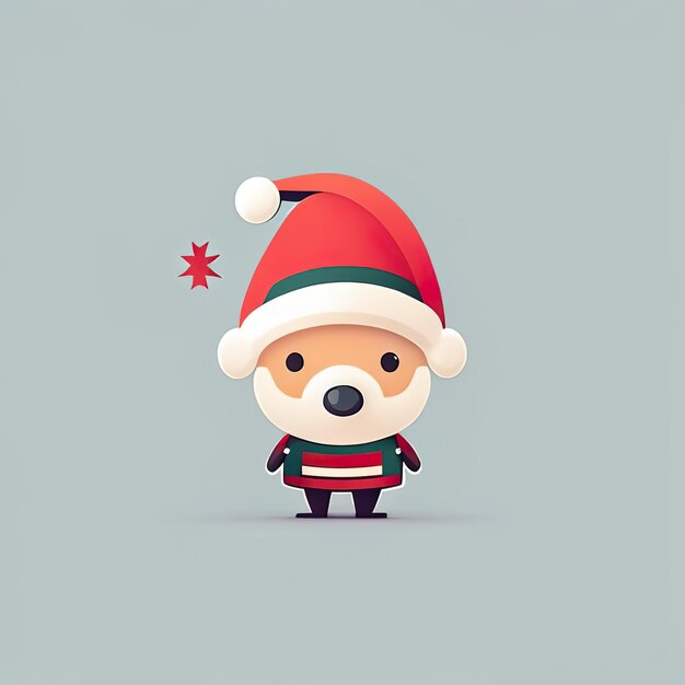 Christmas minimalist mascot Generative AI