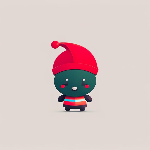 Photo christmas minimalist mascot generative ai