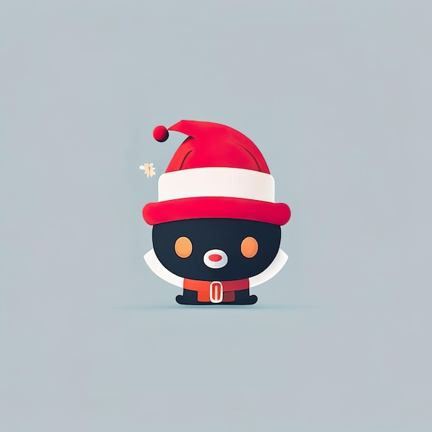 Christmas minimalist mascot Generative AI