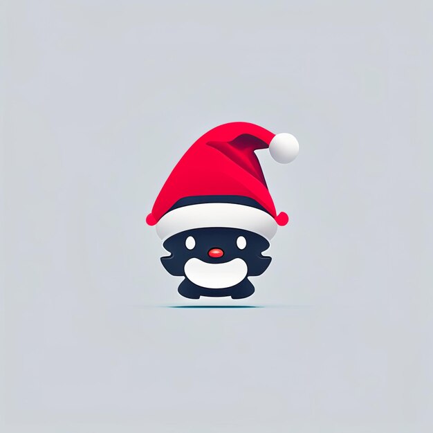 Christmas minimalist mascot Generative AI