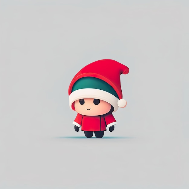 Photo christmas minimalist mascot generative ai