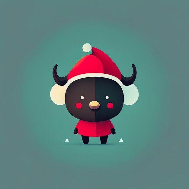 Christmas minimalist mascot Generative AI