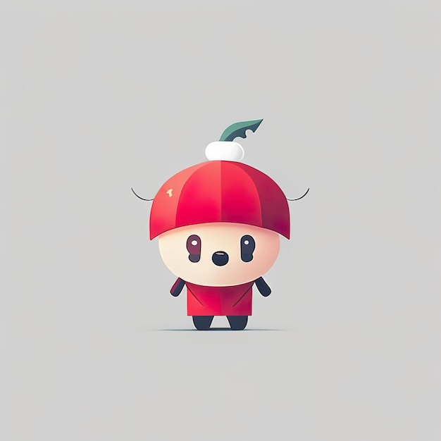 Christmas minimalist mascot Generative AI