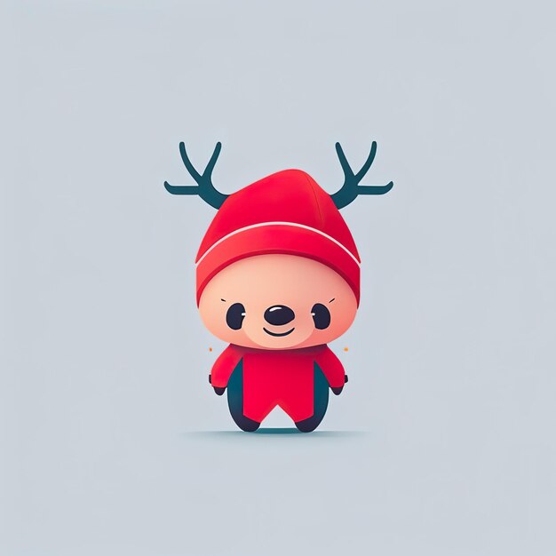 Photo christmas minimalist mascot generative ai