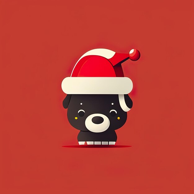 Christmas minimalist mascot Generative AI