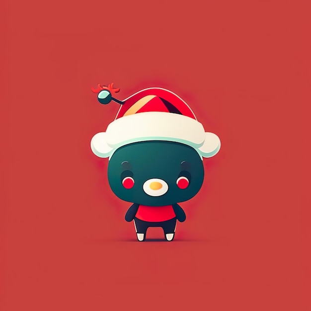 Christmas minimalist mascot Generative AI