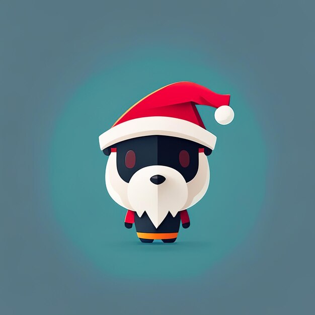 Christmas minimalist mascot Generative AI