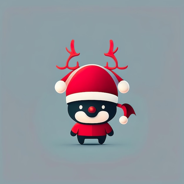 Christmas minimalist mascot Generative AI