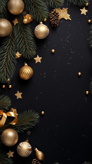 Christmas Minimalistic background for Instagram social media background with copy space