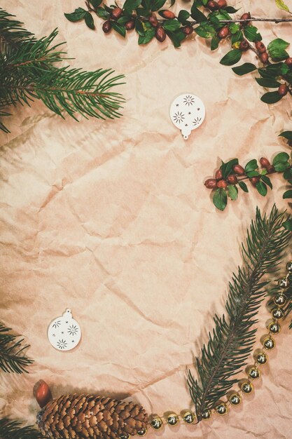 Рождественский макет для открытки с сухофруктами, бумажная подарочная коробка, елочные игрушки ручной работы