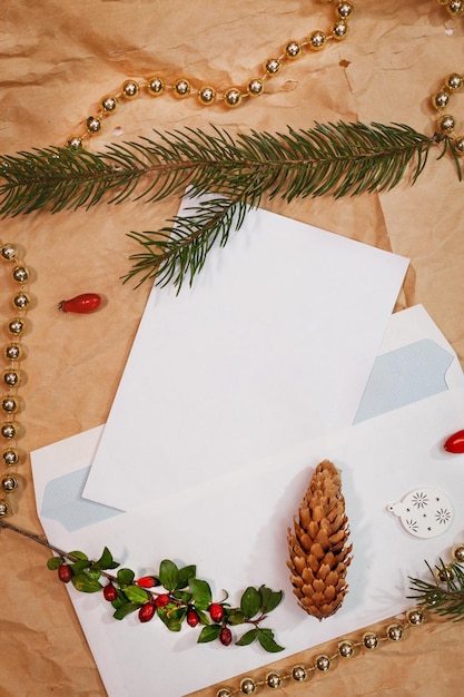 Рождественский макет для открытки с сухофруктами, бумажная подарочная коробка, елочные игрушки ручной работы