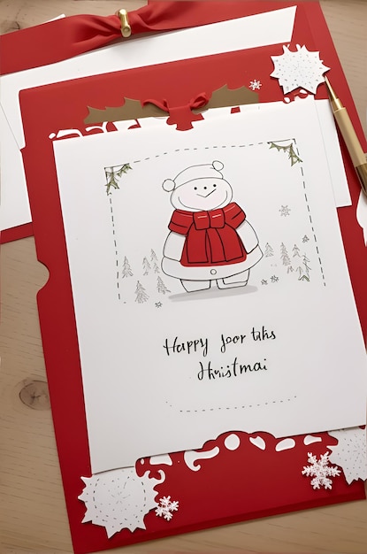 Christmas Modern Card blanc Space for Text