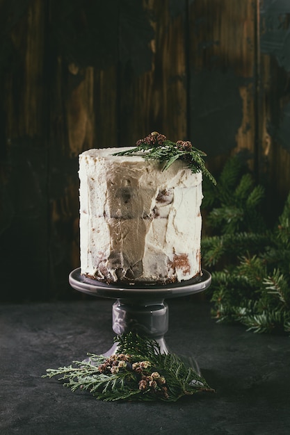 Christmas naked cake