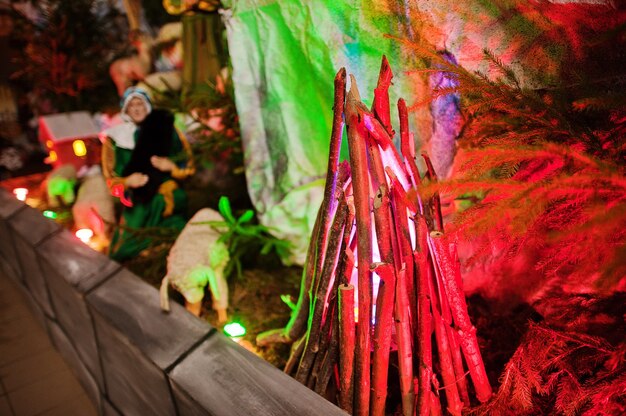 Photo christmas nativity crib sets