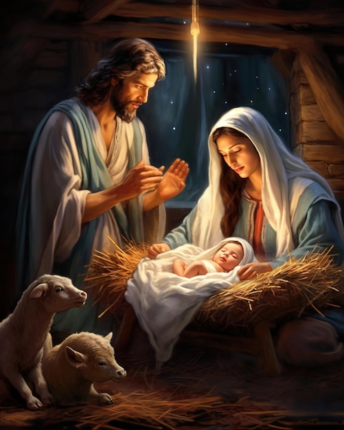 christmas nativity illustration