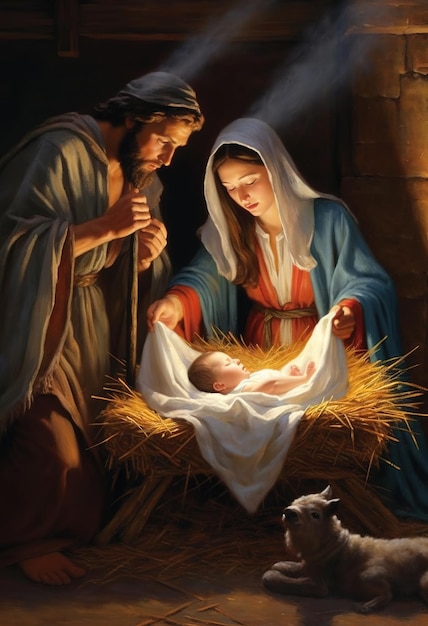 christmas nativity illustration