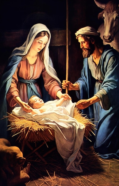 christmas nativity illustration