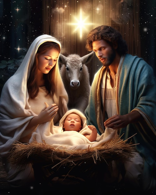 christmas nativity illustration