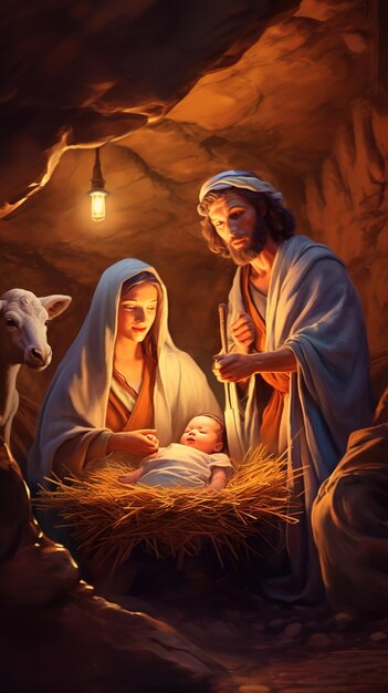 christmas nativity illustration