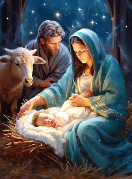 christmas nativity illustration